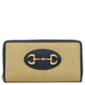 グッチ GUCCI ホースビット 1955 ジップアラウンドウォレット 621889 ベージュ×ネイビー キャンバス レザー 長財布 ゴールド金具 ラウンドファスナー