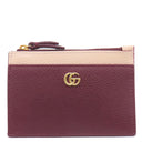 グッチ GUCCI ダブルG バイカラー ジップ キーポーチ 837966 ロッソアンコーラ×ピンク レザー コインケース ゴールド金具 フラグメントケース