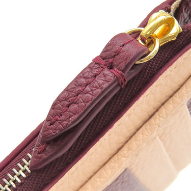 グッチ GUCCI ダブルG バイカラー ジップ キーポーチ 837966 ロッソアンコーラ×ピンク レザー コインケース ゴールド金具 フラグメントケース