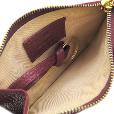 グッチ GUCCI ダブルG バイカラー ジップ キーポーチ 837966 ロッソアンコーラ×ピンク レザー コインケース ゴールド金具 フラグメントケース