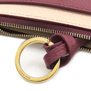グッチ GUCCI ダブルG バイカラー ジップ キーポーチ 837966 ロッソアンコーラ×ピンク レザー コインケース ゴールド金具 フラグメントケース