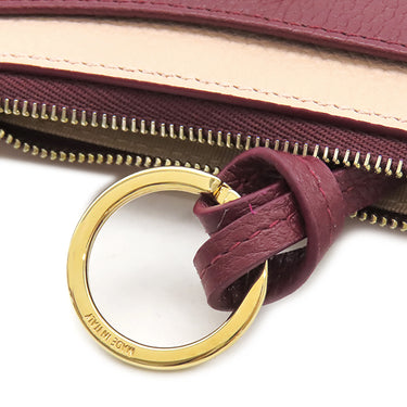 グッチ GUCCI ダブルG バイカラー ジップ キーポーチ 837966 ロッソアンコーラ×ピンク レザー コインケース ゴールド金具 フラグメントケース