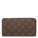 ルイヴィトン Louis Vuitton ジッピー ウォレット M41895 フューシャ モノグラムキャンバス 長財布 ゴールド金具 茶 赤 ラウンドファスナー