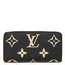 ルイヴィトン Louis Vuitton ジッピー ウォレット M80481 ブラック×ベージュ レザー バイカラーモノグラムアンプラントレザー 長財布 ゴールド金具 ラウンドファスナー 小銭入れ