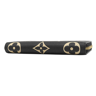 ルイヴィトン Louis Vuitton ジッピー ウォレット M80481 ブラック×ベージュ レザー バイカラーモノグラムアンプラントレザー 長財布 ゴールド金具 ラウンドファスナー 小銭入れ