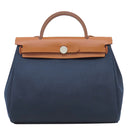 エルメス HERMES エールバッグジップPM 31 ルトゥルネ ブルーマリン×フォーブ レザー トワルミリタリー ヴァッシュハンター 2WAYバッグ シルバー金具 バイカラー 2024年製