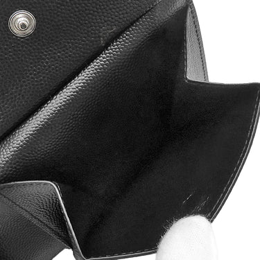 サンローラン SAINT LAURENT イースト ウエスト ウォレット 396303 ブラック レザー 二つ折り財布 EAST/WEST 黒