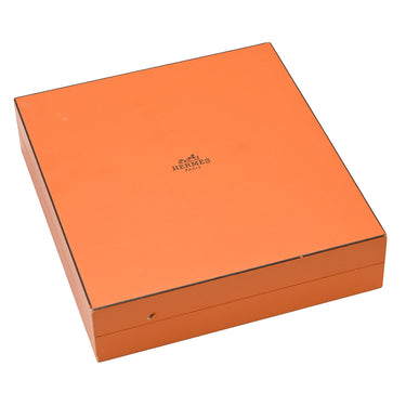 エルメス HERMES クリスタルペンダント クリア×ホワイト×カーキ クリスタル ネックレス オープンサークル