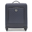 グッチ GUCCI サヴォイ キャビン トロリーバッグ スモール 693646 ネイビー GGスプリームキャンバス レザー キャリーバッグ シルバー金具 スーツケース 4輪