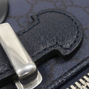 グッチ GUCCI サヴォイ キャビン トロリーバッグ スモール 693646 ネイビー GGスプリームキャンバス レザー キャリーバッグ シルバー金具 スーツケース 4輪