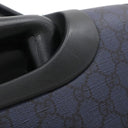 グッチ GUCCI サヴォイ キャビン トロリーバッグ スモール 693646 ネイビー GGスプリームキャンバス レザー キャリーバッグ シルバー金具 スーツケース 4輪