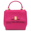 サルヴァトーレ・フェラガモ Salvatore Ferragamo ヴァラリボン 21 G646 ピンク カーフ 2WAYバッグ ゴールド金具 チェーン ショルダー