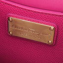 サルヴァトーレ・フェラガモ Salvatore Ferragamo ヴァラリボン 21 G646 ピンク カーフ 2WAYバッグ ゴールド金具 チェーン ショルダー