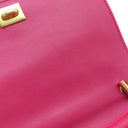 サルヴァトーレ・フェラガモ Salvatore Ferragamo ヴァラリボン 21 G646 ピンク カーフ 2WAYバッグ ゴールド金具 チェーン ショルダー
