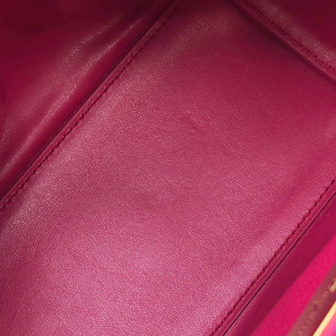 サルヴァトーレ・フェラガモ Salvatore Ferragamo ヴァラリボン 21 G646 ピンク カーフ 2WAYバッグ ゴールド金具 チェーン ショルダー
