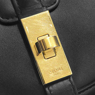 セリーヌ CELINE ブザス 16 セーズ 188013BEY ブラック カーフ ショルダーバッグ ゴールド金具 黒 ショルダー ポシェット