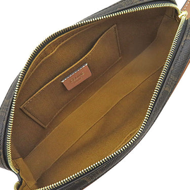 セリーヌ CELINE トリオンフ ミニ カメラバッグ 10J582 タン×マルチカラー PVC レザー ショルダーバッグ ゴールド金具 茶 ビビット ネオンカラー 刺繍