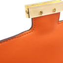 エルメス HERMES コンスタンス3 ミニ オレンジ リザード ショルダーバッグ ゴールド金具