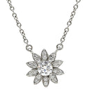 ティファニー Tiffany & Co エンチャント フラワー ダイヤ ペンダント プラチナシルバー Pt950 ダイヤモンド ネックレス T＆Co. プラチナ 950 花モチーフ