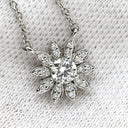 ティファニー Tiffany & Co エンチャント フラワー ダイヤ ペンダント プラチナシルバー Pt950 ダイヤモンド ネックレス T＆Co. プラチナ 950 花モチーフ