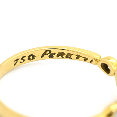 ティファニー Tiffany & Co フルハート ダイヤ イエローゴールド K18YG ダイヤモンド リング 指輪 T＆Co. 18K 750 YG エルサ ペレッティ 2石 2粒 7.5号