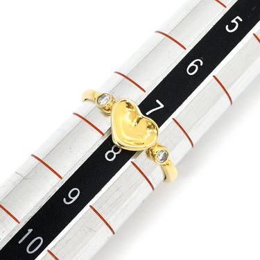 ティファニー Tiffany & Co フルハート ダイヤ イエローゴールド K18YG ダイヤモンド リング 指輪 T＆Co. 18K 750 YG エルサ ペレッティ 2石 2粒 7.5号
