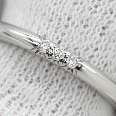 ティファニー Tiffany & Co フォーエバー ダイヤ プラチナシルバー Pt950 ダイヤモンド リング 指輪 T＆Co. 三粒 3P プラチナ ウエディング 7.5号