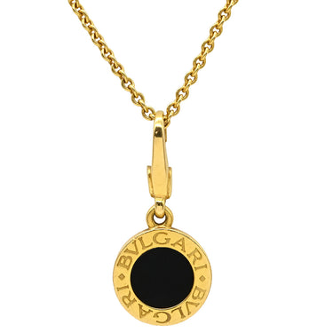 ブルガリ BVLGARI ブルガリブルガリ イエローゴールド×ブラック K18YG オニキス ネックレス ペンダント 18K 750 18金 オニキス 黒