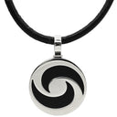 ブルガリ BVLGARI アレグラ オプティカル ブラック×ホワイトゴールド K18WG オニキス レザー ネックレス 750 18金 18K WG オニキス レザーコード