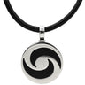 ブルガリ BVLGARI アレグラ オプティカル ブラック×ホワイトゴールド K18WG オニキス レザー ネックレス 750 18金 18K WG オニキス レザーコード