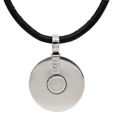 ブルガリ BVLGARI アレグラ オプティカル ブラック×ホワイトゴールド K18WG オニキス レザー ネックレス 750 18金 18K WG オニキス レザーコード
