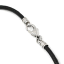 ブルガリ BVLGARI アレグラ オプティカル ブラック×ホワイトゴールド K18WG オニキス レザー ネックレス 750 18金 18K WG オニキス レザーコード