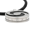 ブルガリ BVLGARI アレグラ オプティカル ブラック×ホワイトゴールド K18WG オニキス レザー ネックレス 750 18金 18K WG オニキス レザーコード