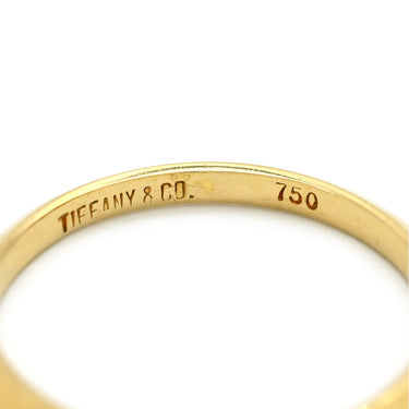 ティファニー Tiffany & Co ナイフエッジ イエローゴールド K18YG リング 指輪 T＆Co. 18K 750 YG シンプル 8号