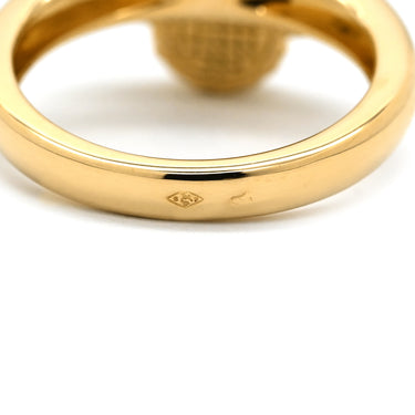 ヴァンクリーフアーペル Van Cleef & Arpels ヴィンテージ アルハンブラ VCARA41000 ブラックXイエローゴールド K18YG ダイヤモンド オニキス #50(JP10) リング 指輪 1Pダイヤ オニキス 9.5号