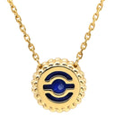 ヴァンクリーフアーペル Van Cleef & Arpels ペルレ クルール VCARP4D000 パープルXイエローゴールド K18YG ラピスラズリ ネックレス 紫 Au750 18K