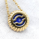 ヴァンクリーフアーペル Van Cleef & Arpels ペルレ クルール VCARP4D000 パープルXイエローゴールド K18YG ラピスラズリ ネックレス 紫 Au750 18K