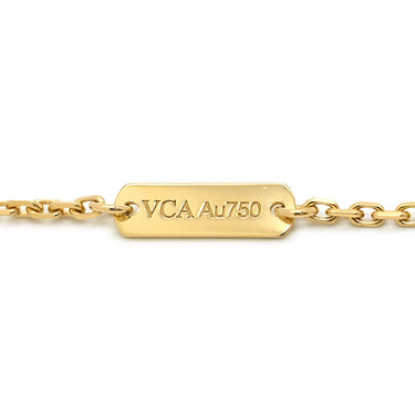 ヴァンクリーフアーペル Van Cleef & Arpels ペルレ クルール VCARP4D000 パープルXイエローゴールド K18YG ラピスラズリ ネックレス 紫 Au750 18K