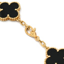 ヴァンクリーフアーペル Van Cleef & Arpels ヴィンテージ アルハンブラ VCARA41300 ブラック×イエローゴールド K18YG オニキス ブレスレット 5モチーフ YG 18K オニキス