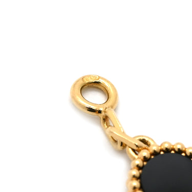 ヴァンクリーフアーペル Van Cleef & Arpels ヴィンテージ アルハンブラ VCARA41300 ブラック×イエローゴールド K18YG オニキス ブレスレット 5モチーフ YG 18K オニキス