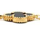 ヴァンクリーフアーペル Van Cleef & Arpels ヴィンテージ アルハンブラ VCARA41300 ブラック×イエローゴールド K18YG オニキス ブレスレット 5モチーフ YG 18K オニキス