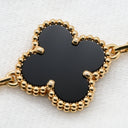 ヴァンクリーフアーペル Van Cleef & Arpels ヴィンテージ アルハンブラ VCARA41300 ブラック×イエローゴールド K18YG オニキス ブレスレット 5モチーフ YG 18K オニキス
