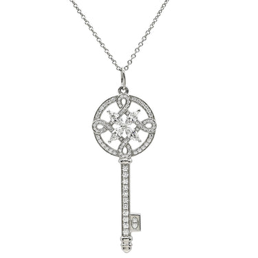 ティファニー Tiffany & Co ビクトリア ラウンドキー ダイヤ ペンダント プラチナシルバー Pt950 ダイヤモンド ネックレス T＆Co. プラチナ 950 鍵モチーフ