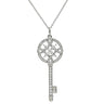 ティファニー Tiffany & Co ビクトリア ラウンドキー ダイヤ ペンダント プラチナシルバー Pt950 ダイヤモンド ネックレス T＆Co. プラチナ 950 鍵モチーフ