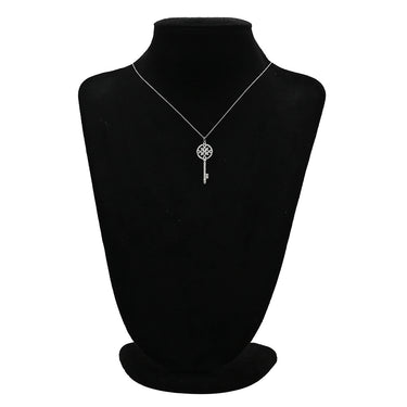 ティファニー Tiffany & Co ビクトリア ラウンドキー ダイヤ ペンダント プラチナシルバー Pt950 ダイヤモンド ネックレス T＆Co. プラチナ 950 鍵モチーフ