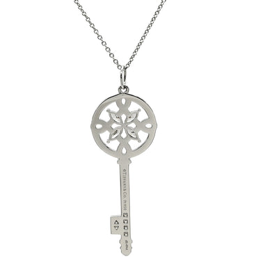 ティファニー Tiffany & Co ビクトリア ラウンドキー ダイヤ ペンダント プラチナシルバー Pt950 ダイヤモンド ネックレス T＆Co. プラチナ 950 鍵モチーフ