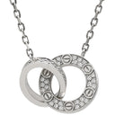 カルティエ Cartier ラブ サークル ダイヤ パヴェ B7216300 ホワイトゴールド K18WG ダイヤモンド ネックレス 18金 750WG