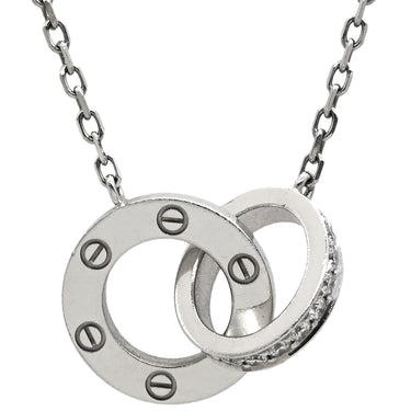 カルティエ Cartier ラブ サークル ダイヤ パヴェ B7216300 ホワイトゴールド K18WG ダイヤモンド ネックレス 18金 750WG