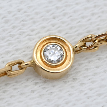 カルティエ Cartier ラブ サークル 2Pダイヤ B6038300 イエローゴールド K18YG ダイヤモンド ブレスレット 750 18K YG Wチェーン
