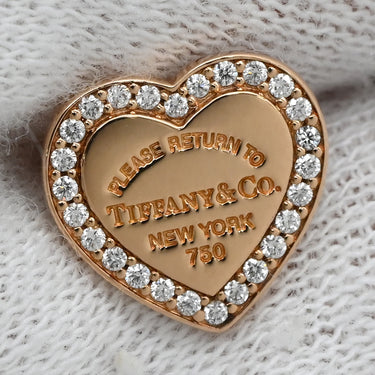 ティファニー Tiffany & Co リターン トゥ ティファニー ハートタグ ダイヤ ローズゴールド K18PG ダイヤモンド ピアス ピンクゴールド T&Co. 750 18K RG PG スタッド